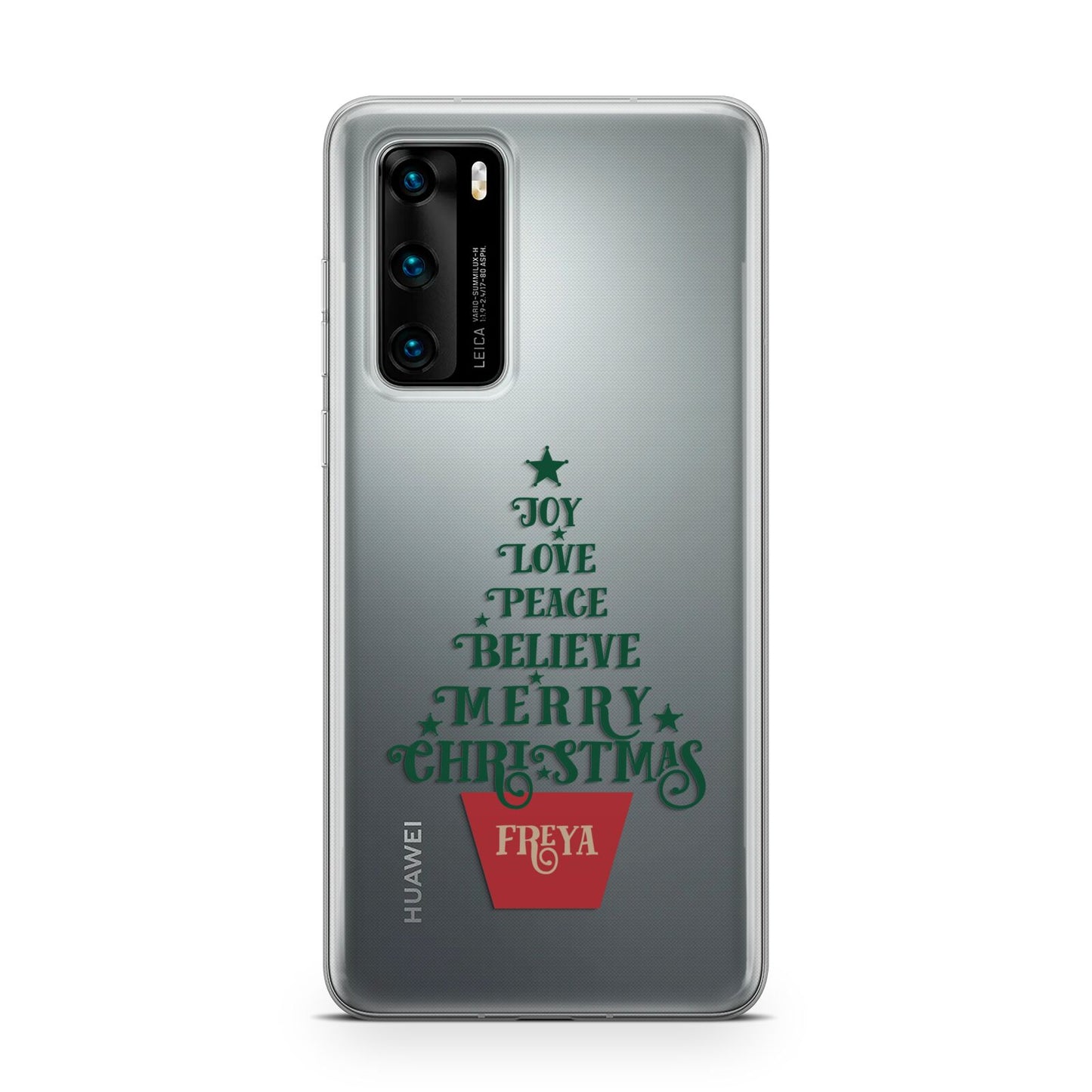 Personalised Text Christmas Tree Huawei P40 Phone Case