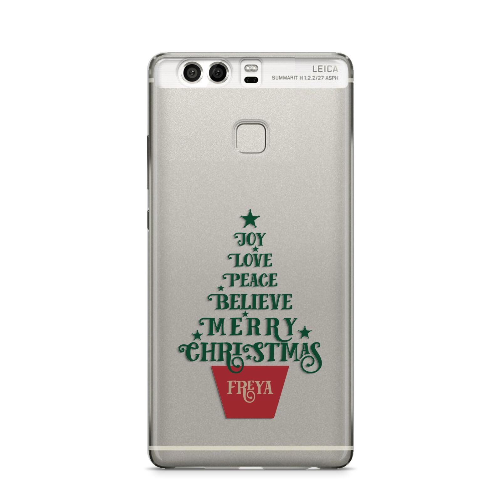 Personalised Text Christmas Tree Huawei P9 Case