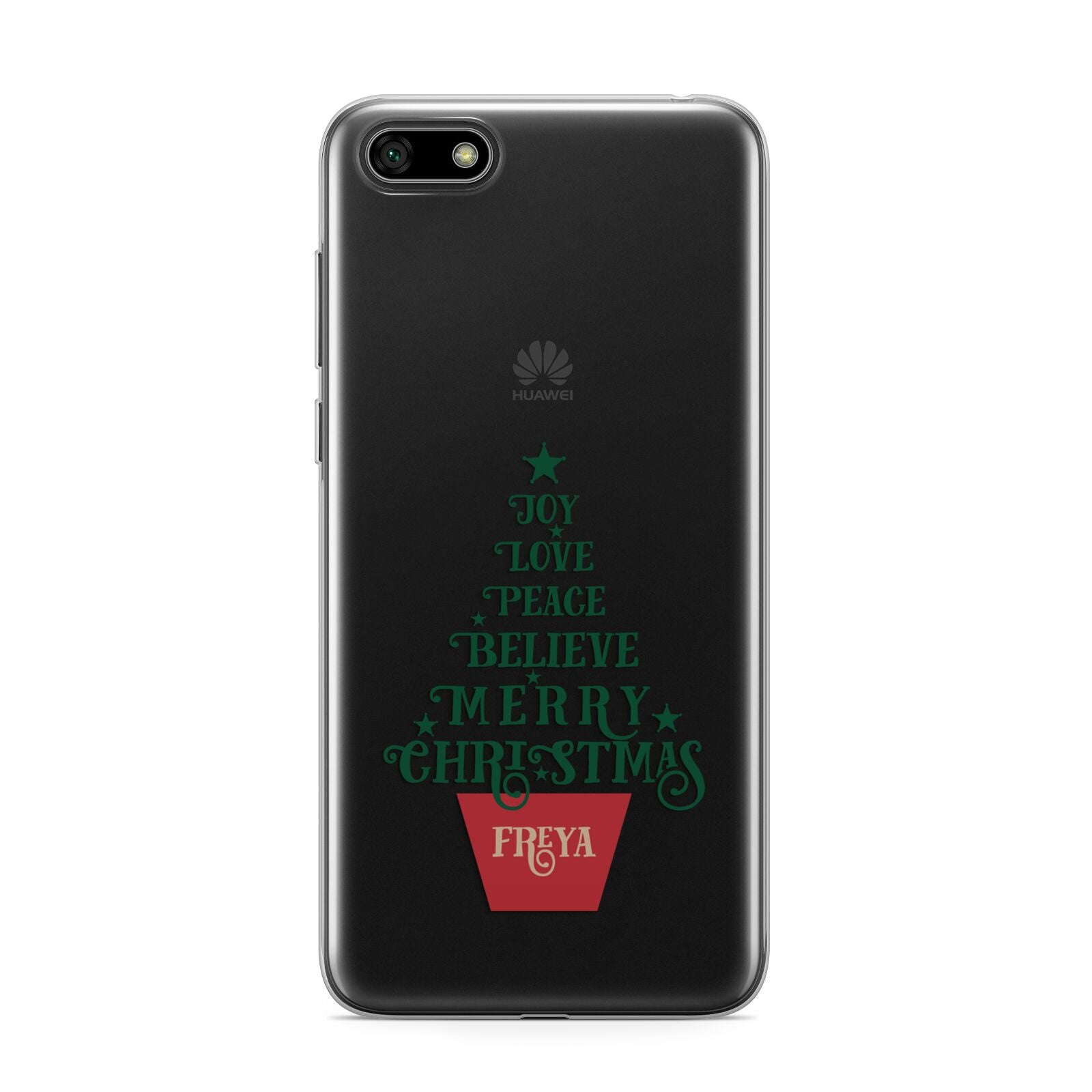 Personalised Text Christmas Tree Huawei Y5 Prime 2018 Phone Case