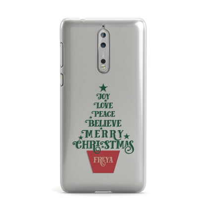 Personalised Text Christmas Tree Nokia Case