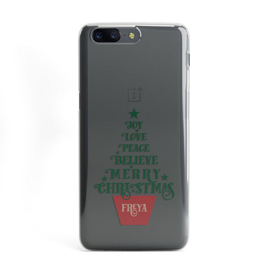 Personalised Text Christmas Tree OnePlus Case