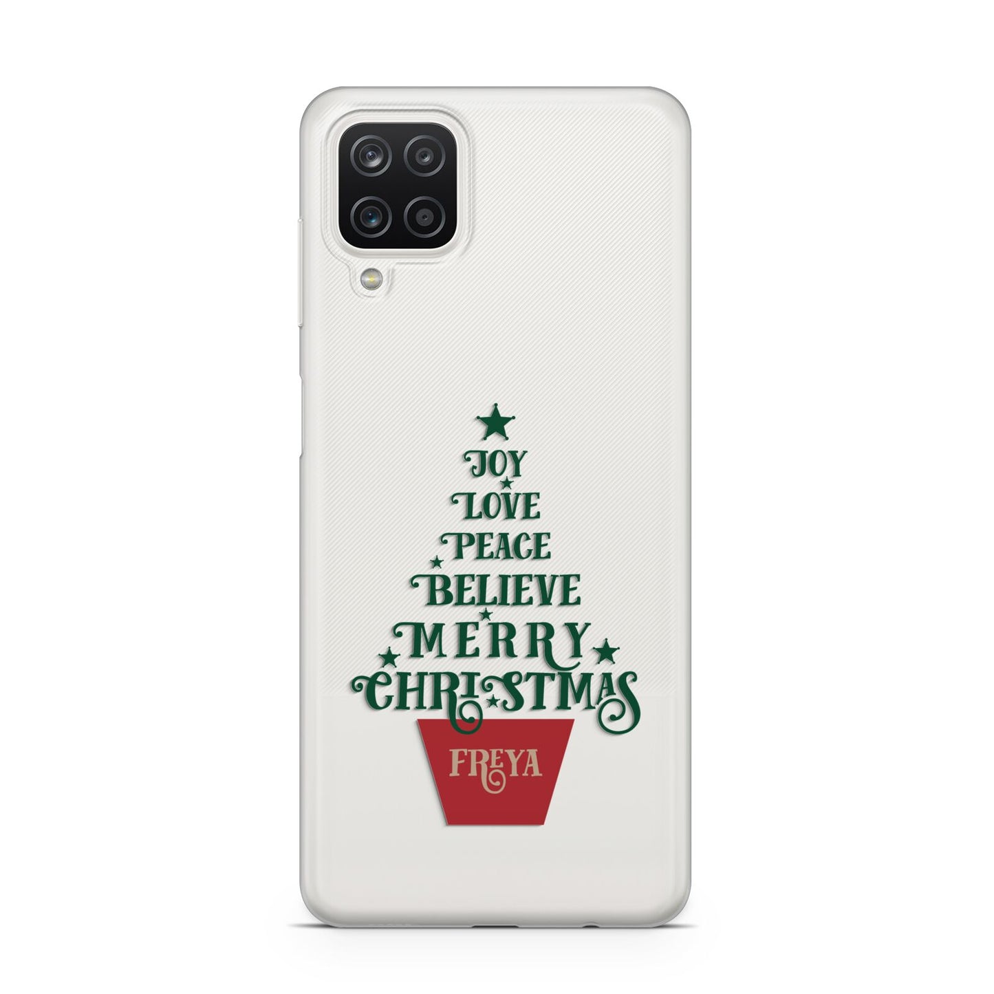 Personalised Text Christmas Tree Samsung M12 Case