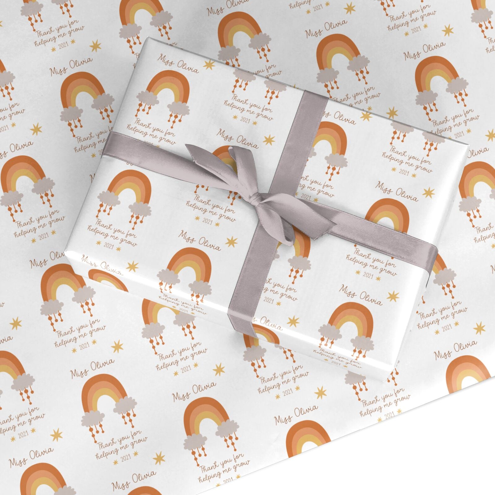 Personalised Thank You Teacher Custom Wrapping Paper