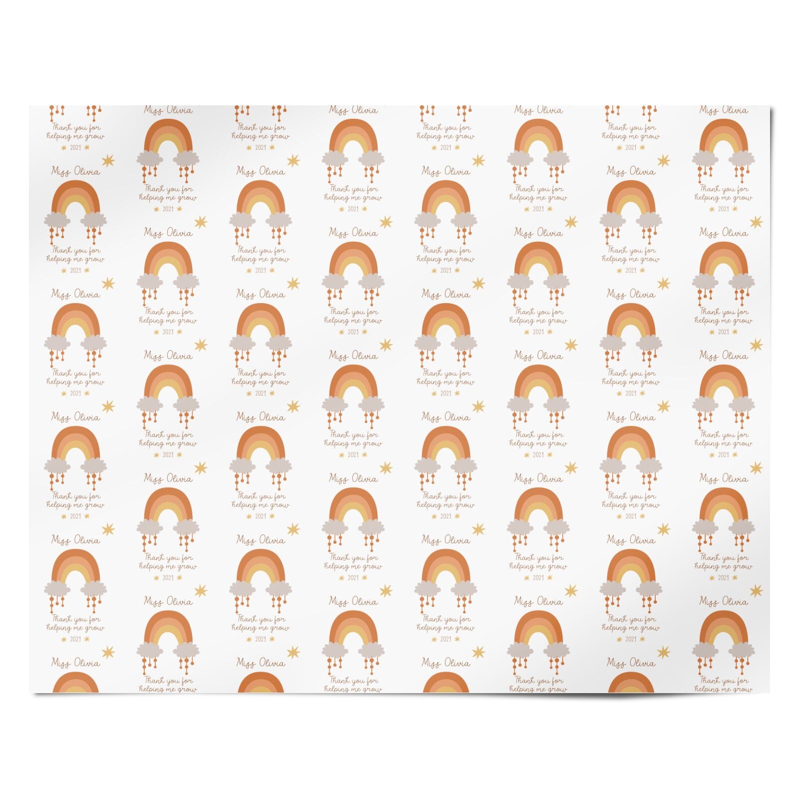 Personalised Thank You Teacher Personalised Wrapping Paper Alternative