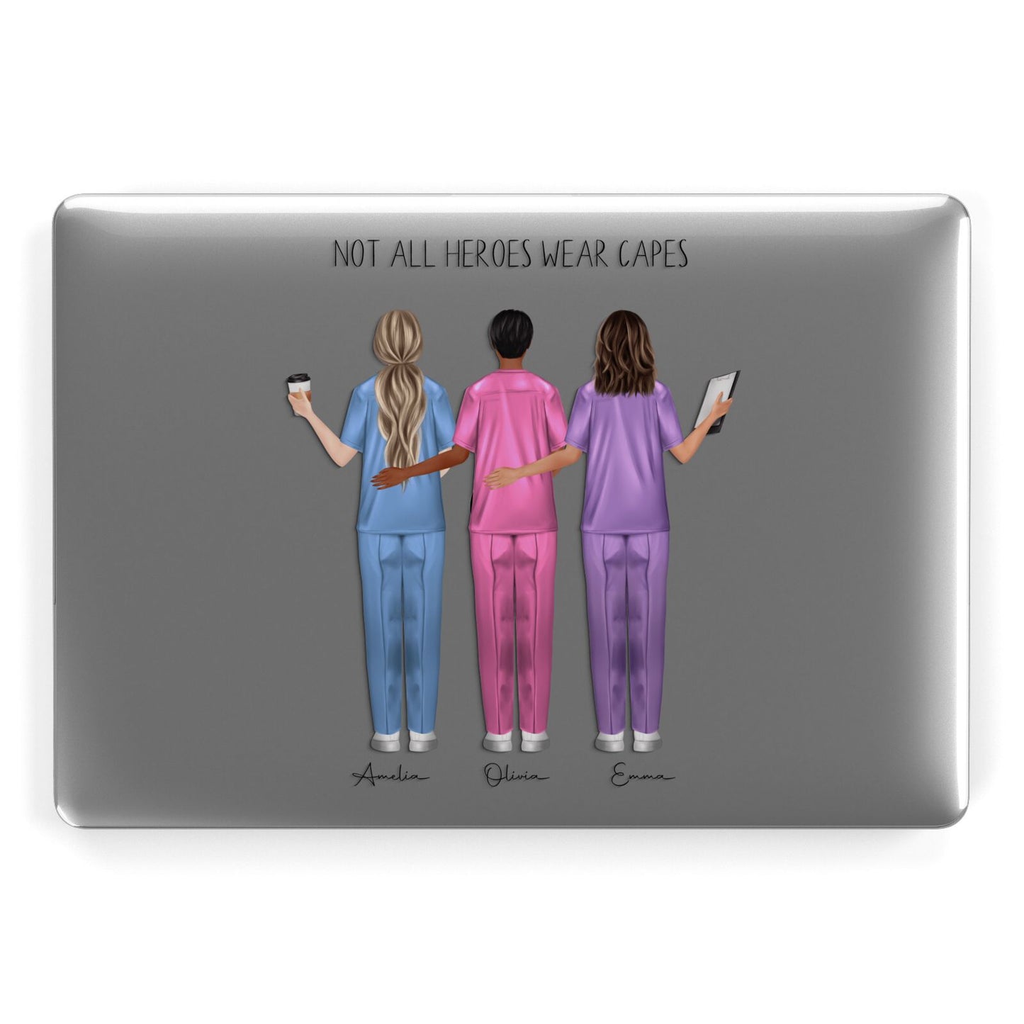 Personalised Three Nurses Apple MacBook Case