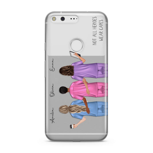 Personalised Three Nurses Google Pixel Case