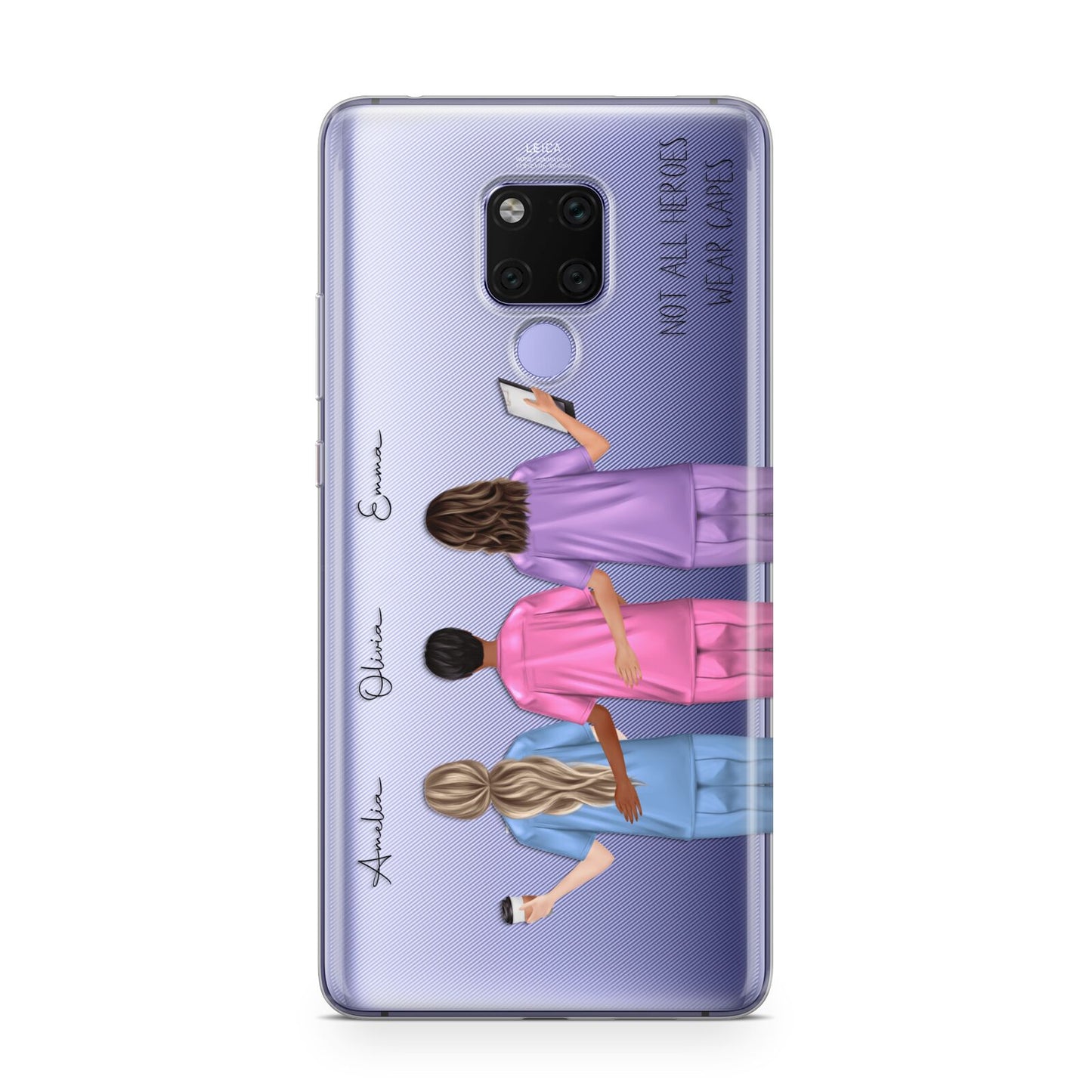 Personalised Three Nurses Huawei Mate 20X Phone Case