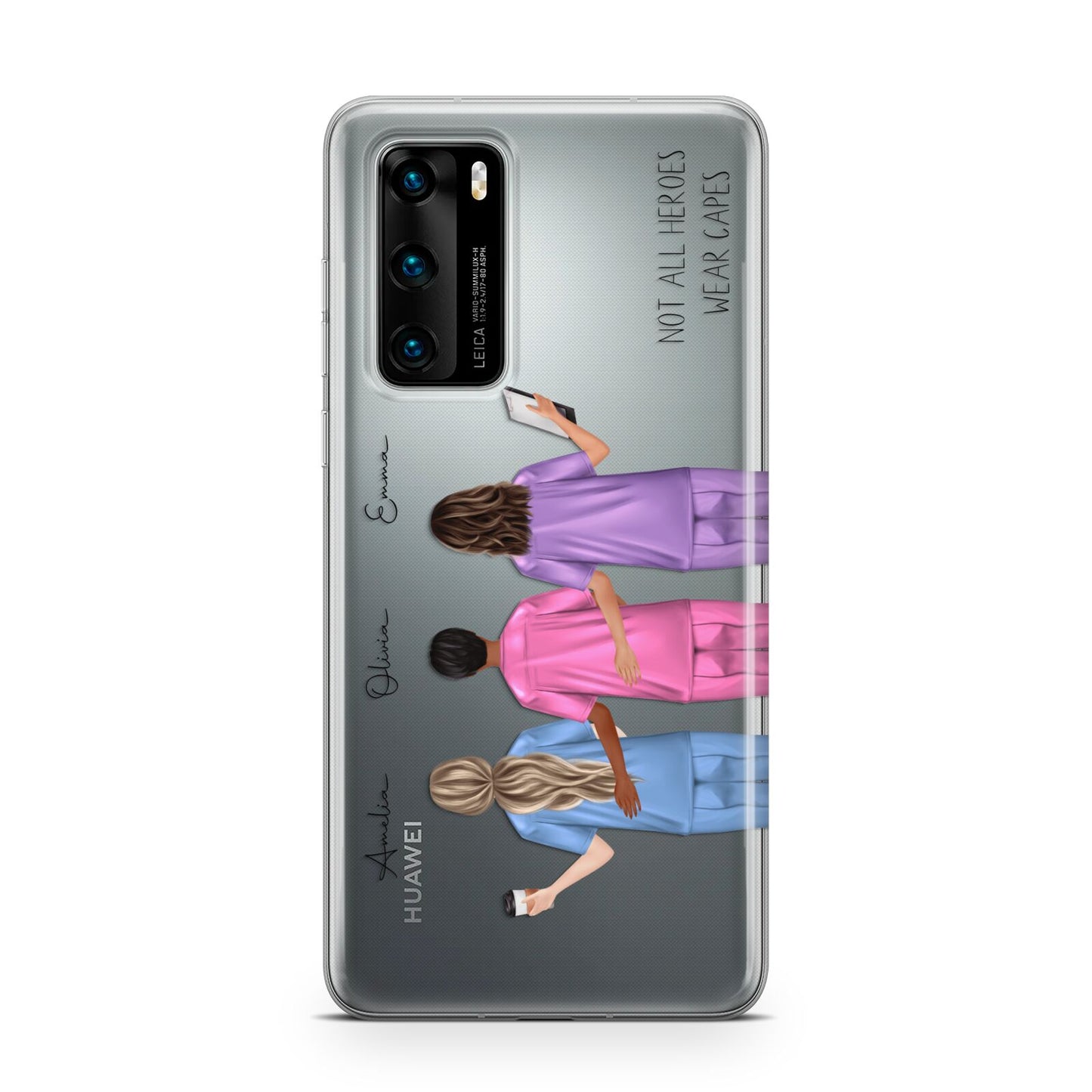 Personalised Three Nurses Huawei P40 Phone Case