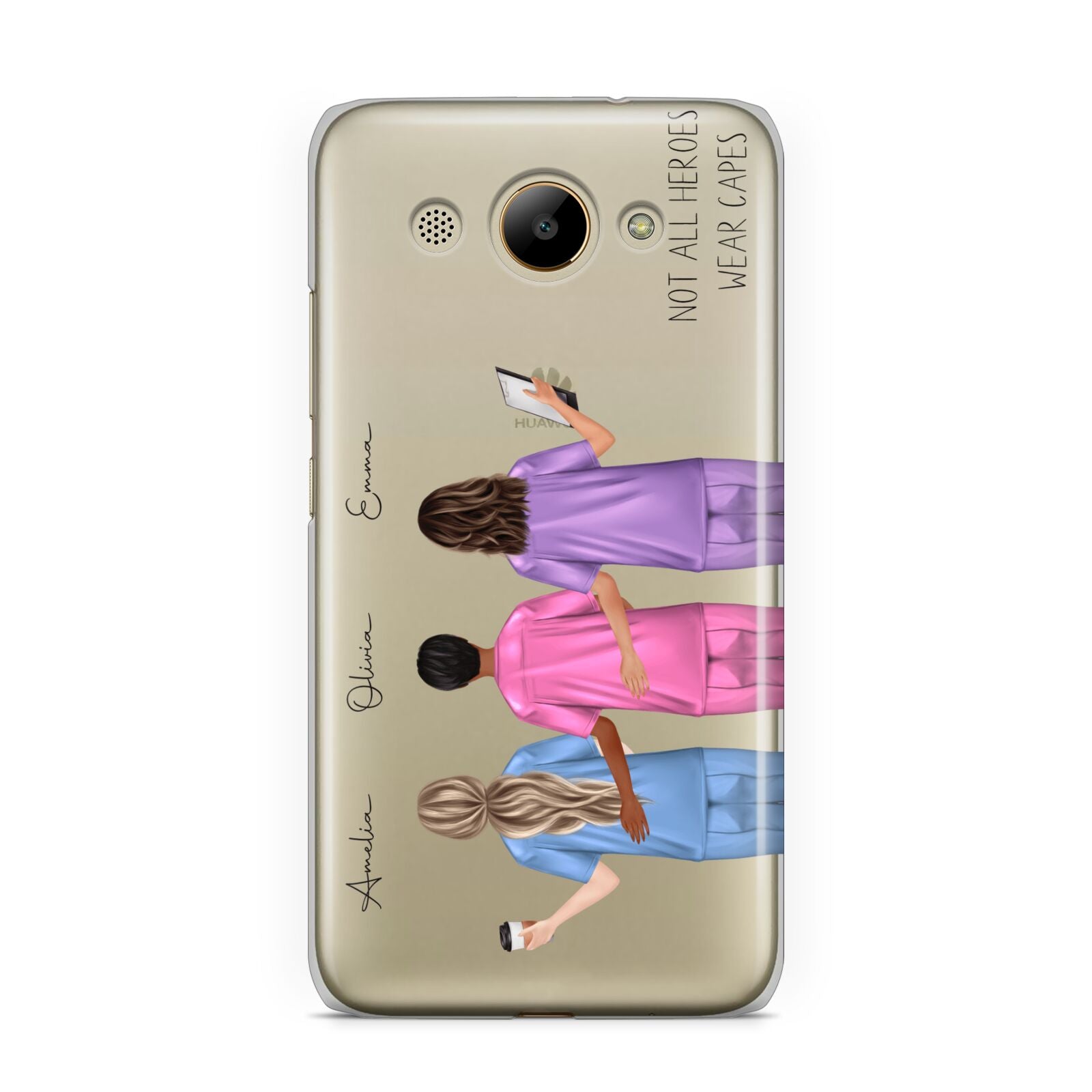 Personalised Three Nurses Huawei Y3 2017