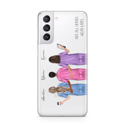 Personalised Three Nurses Samsung S21 Case