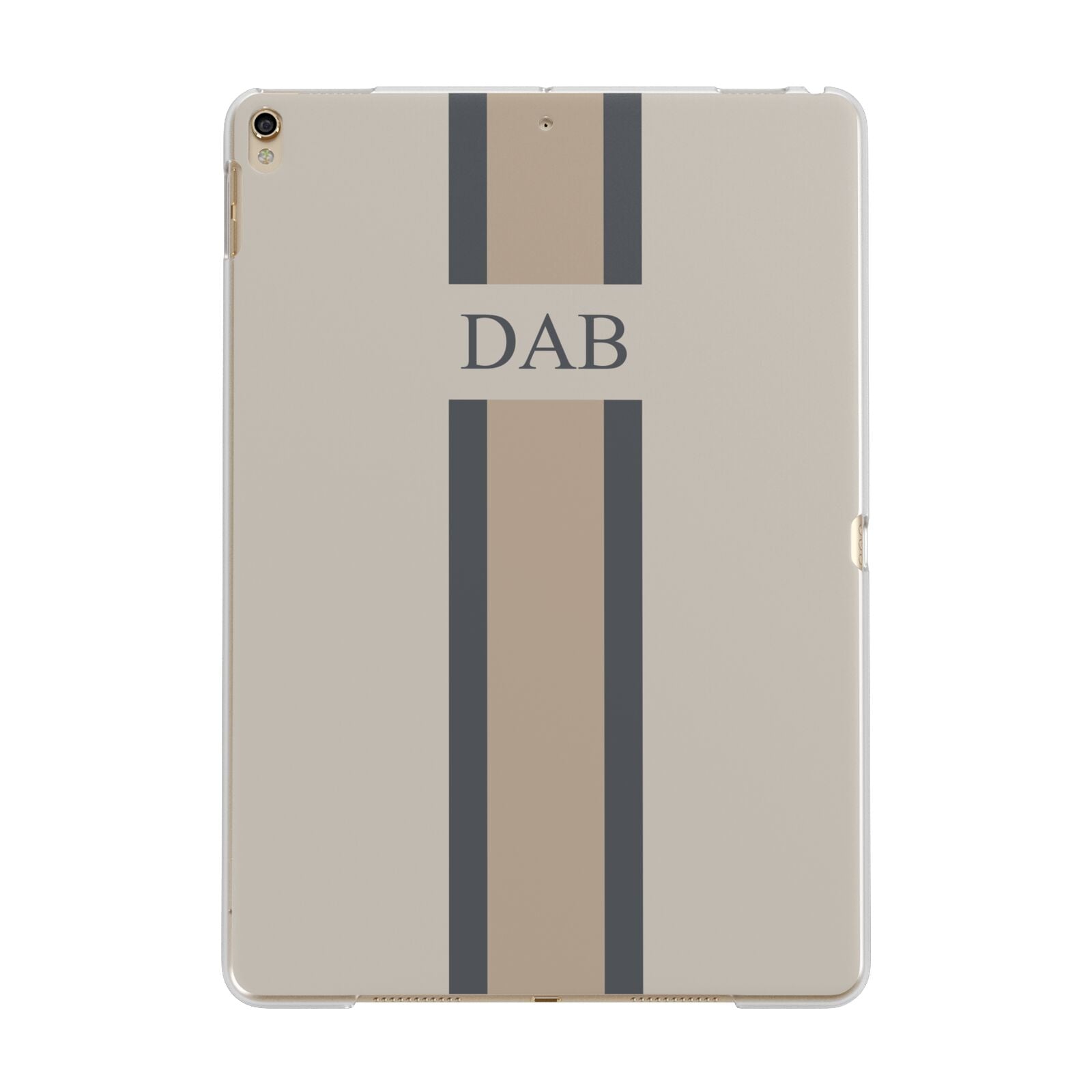 Personalised Three Stripes Apple iPad Gold Case