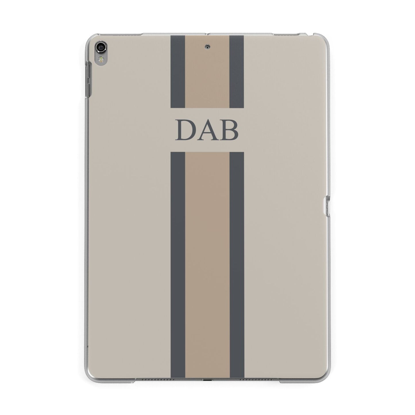 Personalised Three Stripes Apple iPad Grey Case