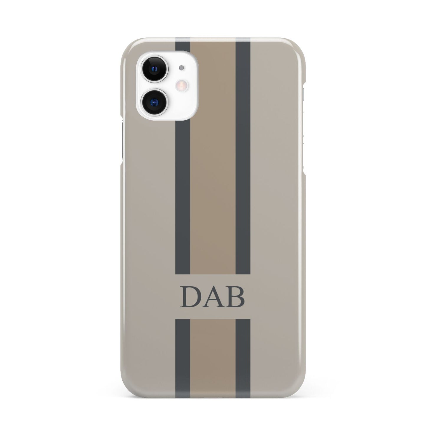 Personalised Three Stripes iPhone 11 3D Snap Case