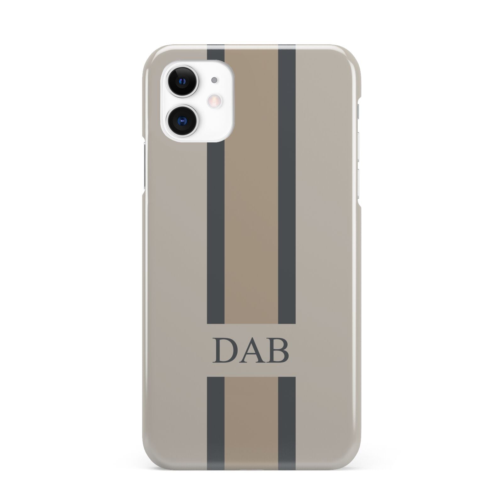 Personalised Three Stripes iPhone 11 3D Snap Case