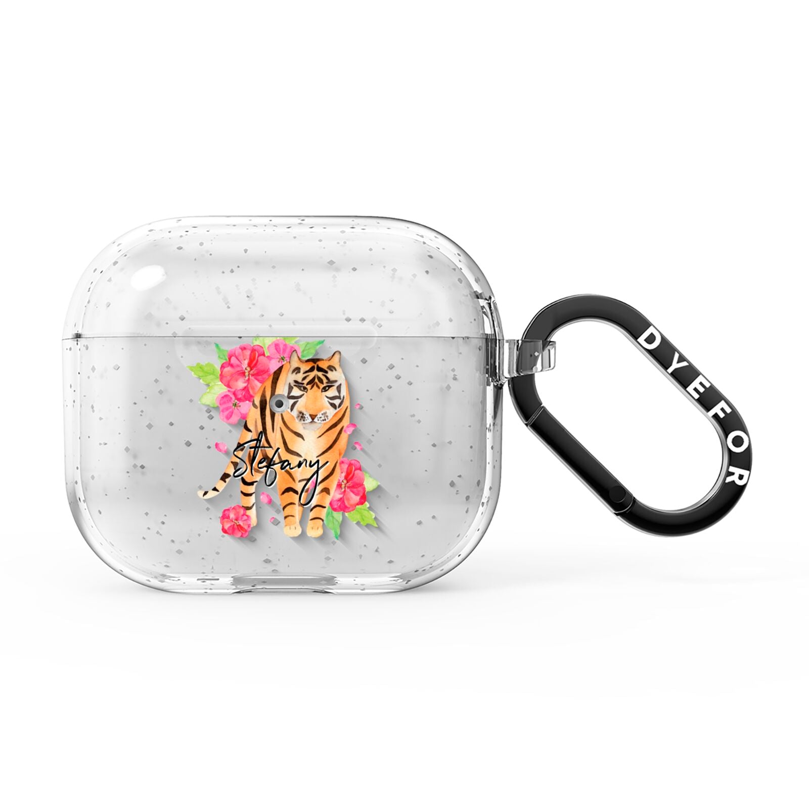 Personalised Tiger AirPods Glitter Case 3rd Gen