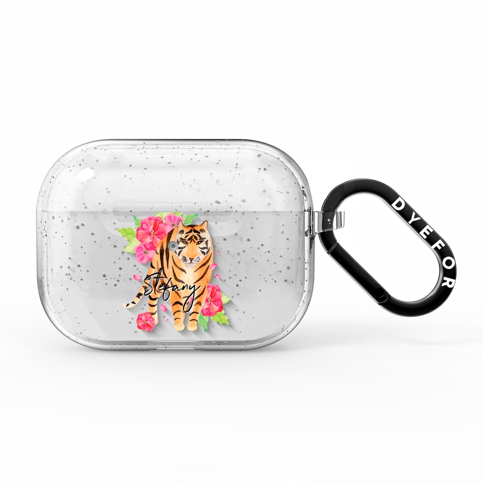 Personalised Tiger AirPods Pro Glitter Case