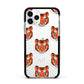 Personalised Tiger Head Apple iPhone 11 Pro in Silver with Black Impact Case