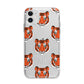 Personalised Tiger Head Apple iPhone 11 in White with Bumper Case