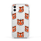 Personalised Tiger Head Apple iPhone 11 in White with White Impact Case