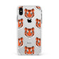 Personalised Tiger Head Apple iPhone Xs Max Impact Case White Edge on Silver Phone