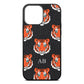 Personalised Tiger Head Black Pebble Leather iPhone 13 Pro Max Case