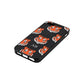 Personalised Tiger Head Black Pebble Leather iPhone 5 Case Side Angle