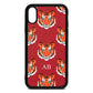 Personalised Tiger Head Red Pebble Leather iPhone Xr Case