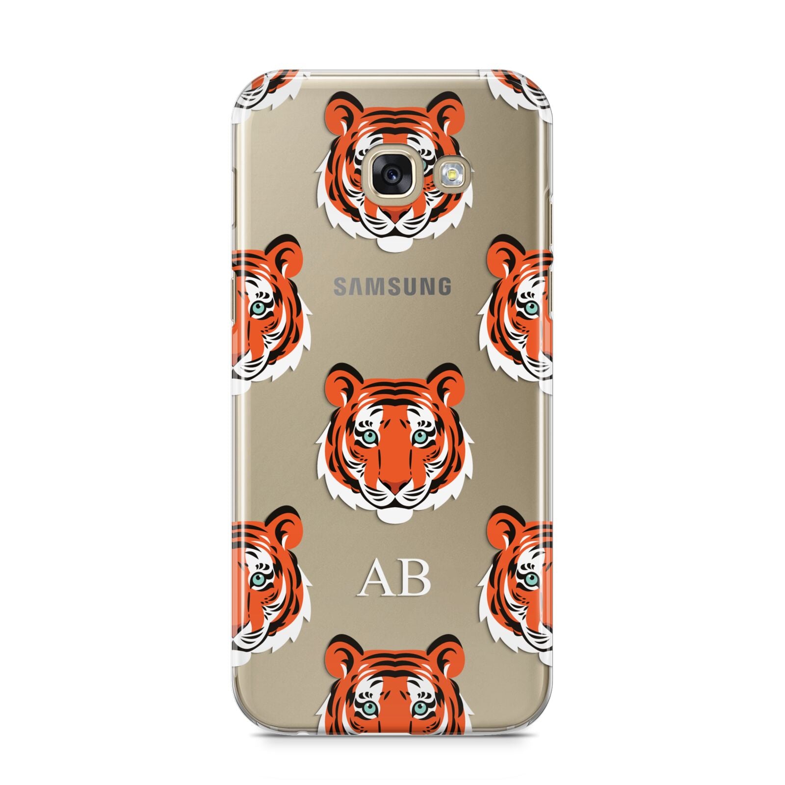 Personalised Tiger Head Samsung Galaxy A5 2017 Case on gold phone