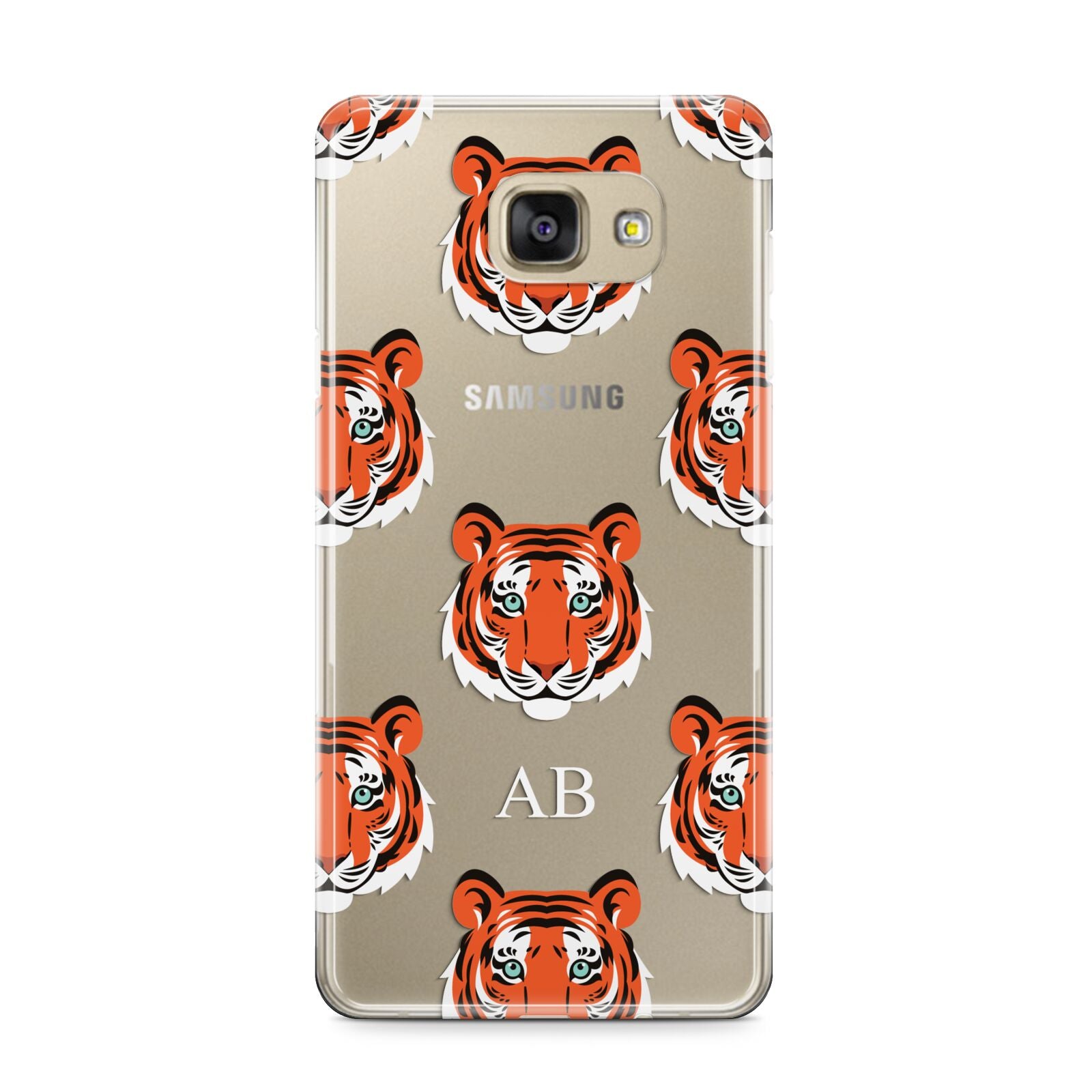 Personalised Tiger Head Samsung Galaxy A9 2016 Case on gold phone