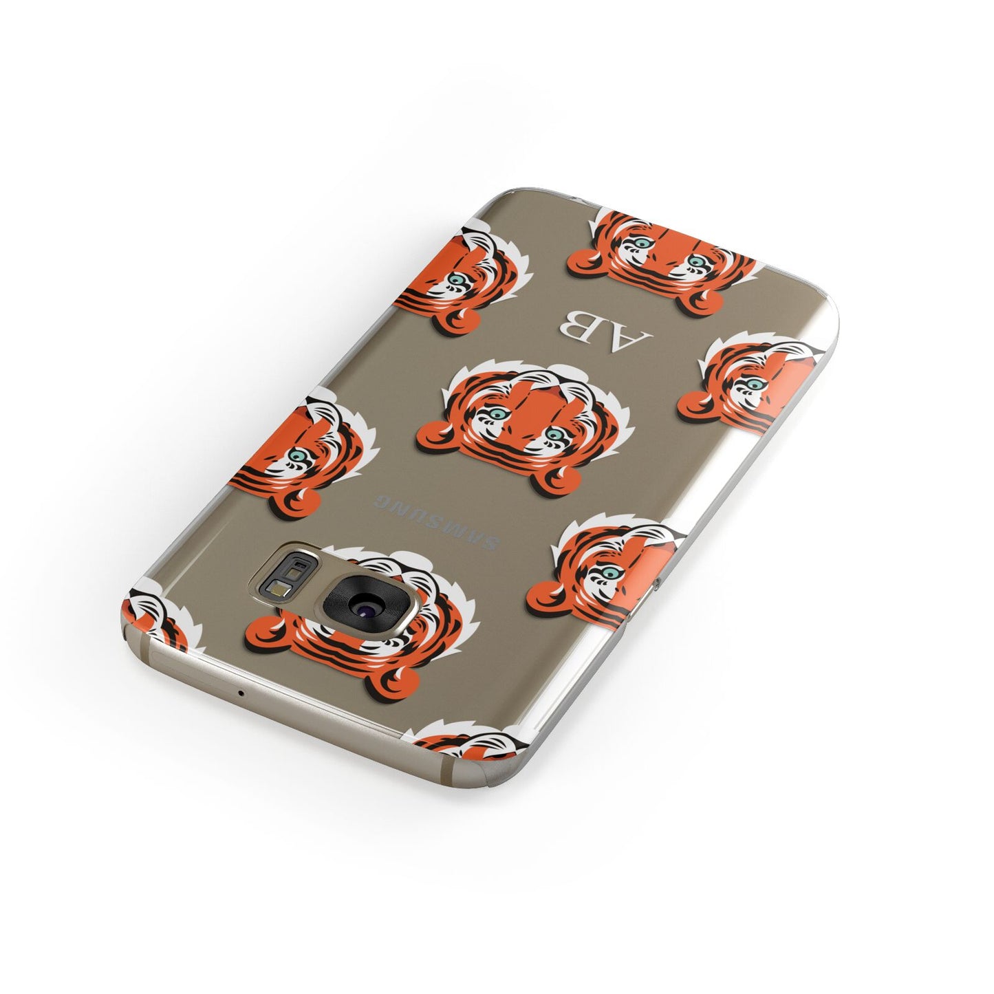 Personalised Tiger Head Samsung Galaxy Case Front Close Up