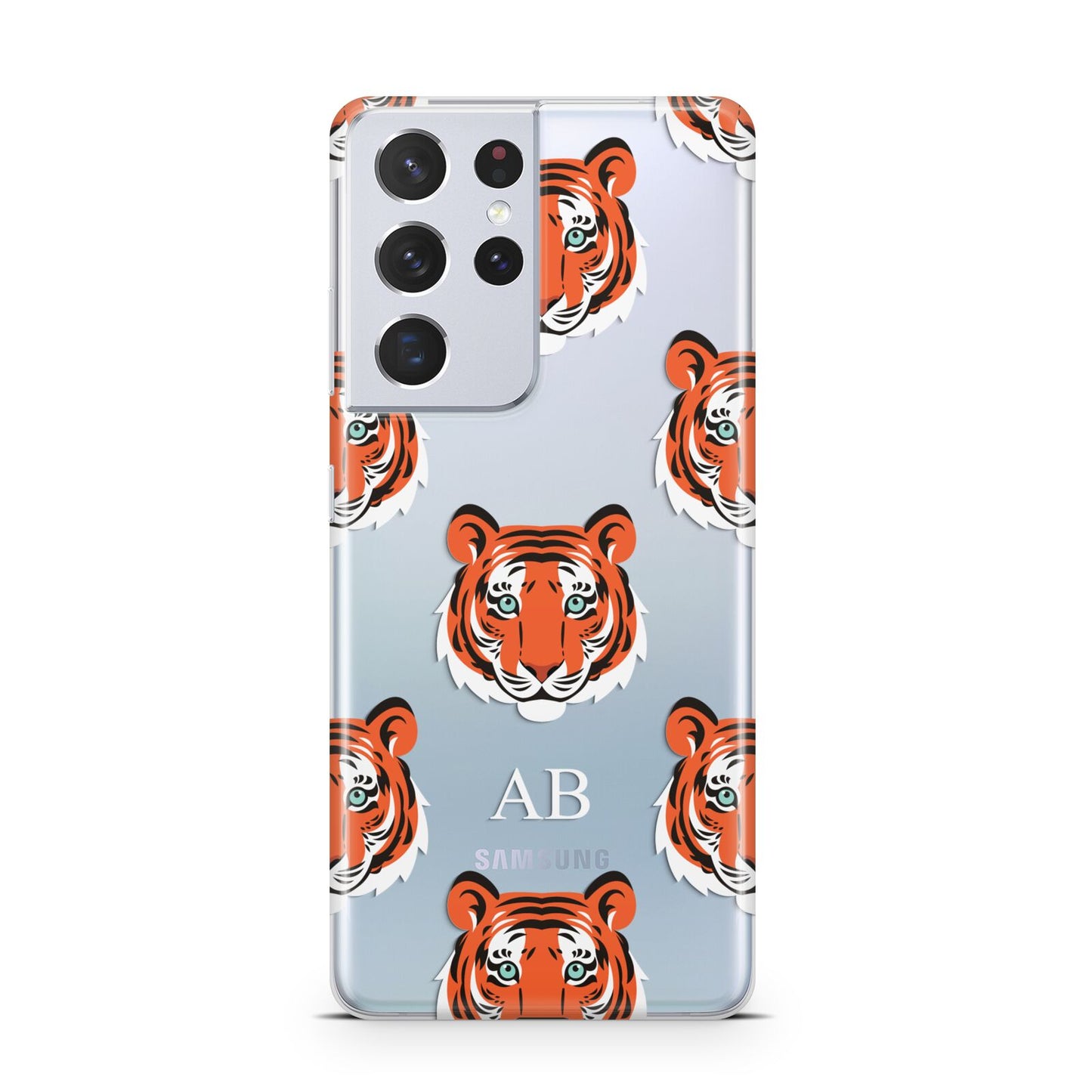 Personalised Tiger Head Samsung S21 Ultra Case