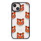 Personalised Tiger Head iPhone 13 Black Impact Case on Silver phone
