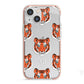 Personalised Tiger Head iPhone 13 Mini TPU Impact Case with Pink Edges