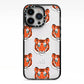Personalised Tiger Head iPhone 13 Pro Black Impact Case on Silver phone
