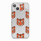 Personalised Tiger Head iPhone 13 TPU Impact Case with White Edges