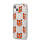 Personalised Tiger Head iPhone 14 Plus Glitter Tough Case Starlight Angled Image