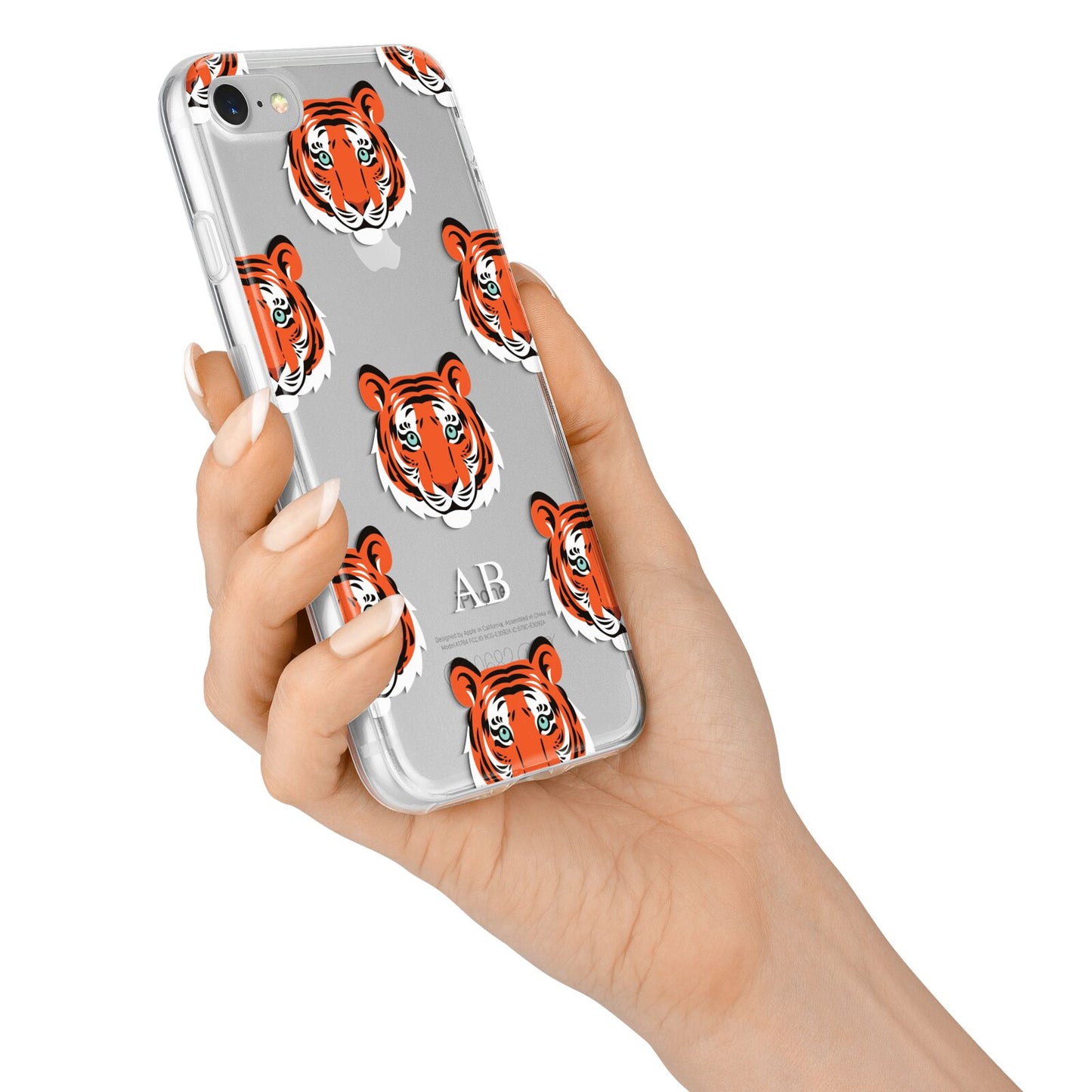 Personalised Tiger Head iPhone 7 Bumper Case on Silver iPhone Alternative Image