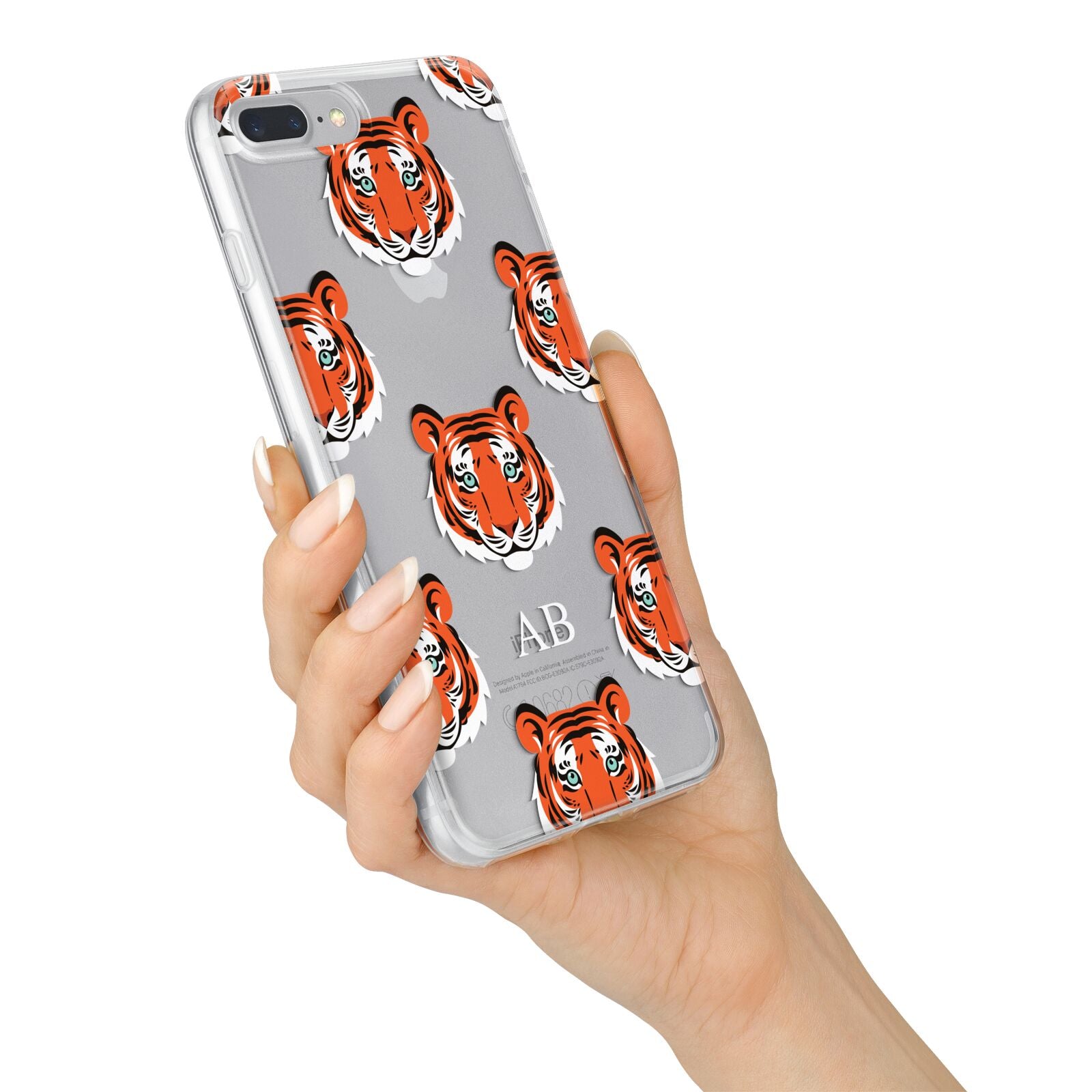 Personalised Tiger Head iPhone 7 Plus Bumper Case on Silver iPhone Alternative Image