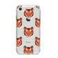 Personalised Tiger Head iPhone 8 Bumper Case on Silver iPhone