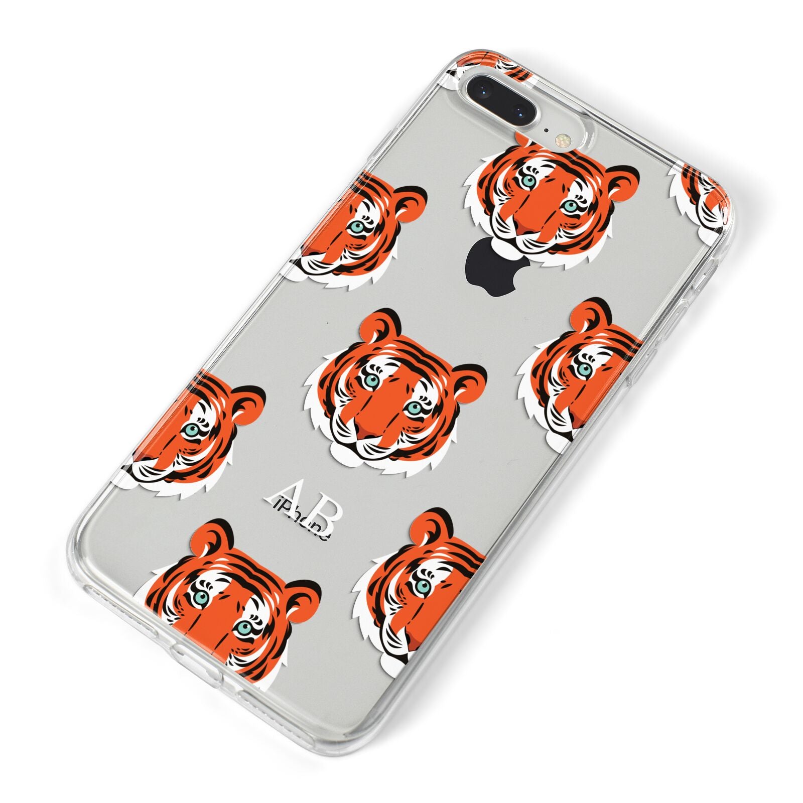 Personalised Tiger Head iPhone 8 Plus Bumper Case on Silver iPhone Alternative Image