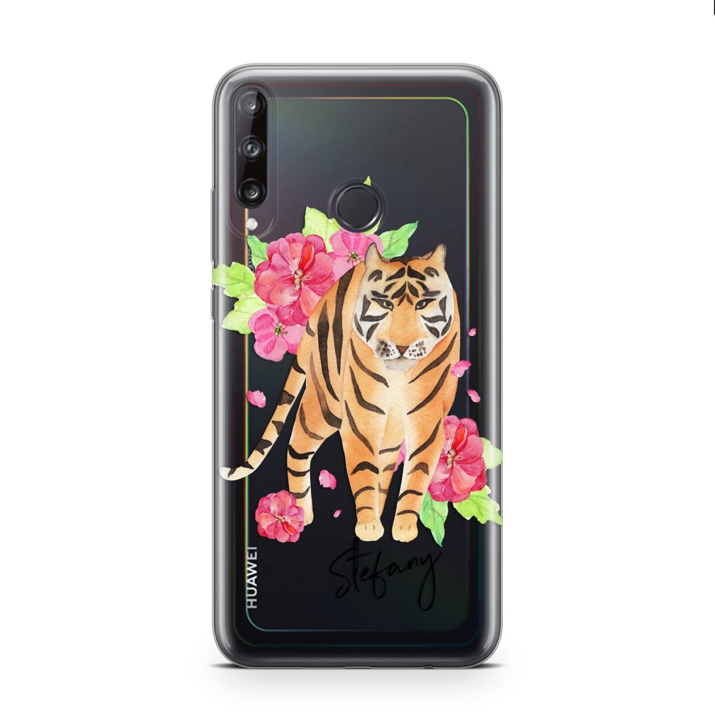 Personalised Tiger Huawei P40 Lite E Phone Case