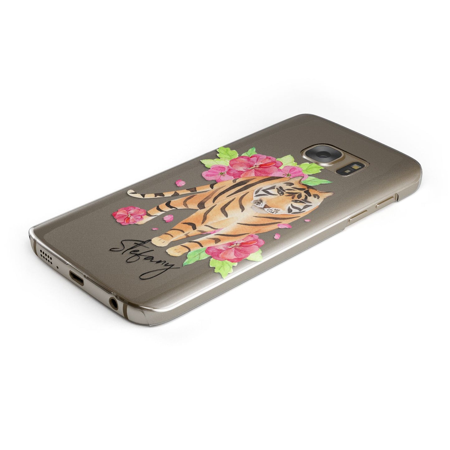 Personalised Tiger Samsung Galaxy Case Bottom Cutout