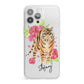 Personalised Tiger iPhone 13 Pro Max Clear Bumper Case