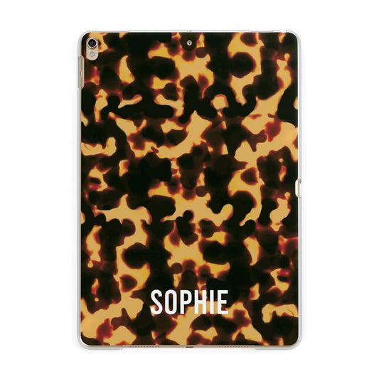 Personalised Tortoise Shell Pattern Apple iPad Gold Case