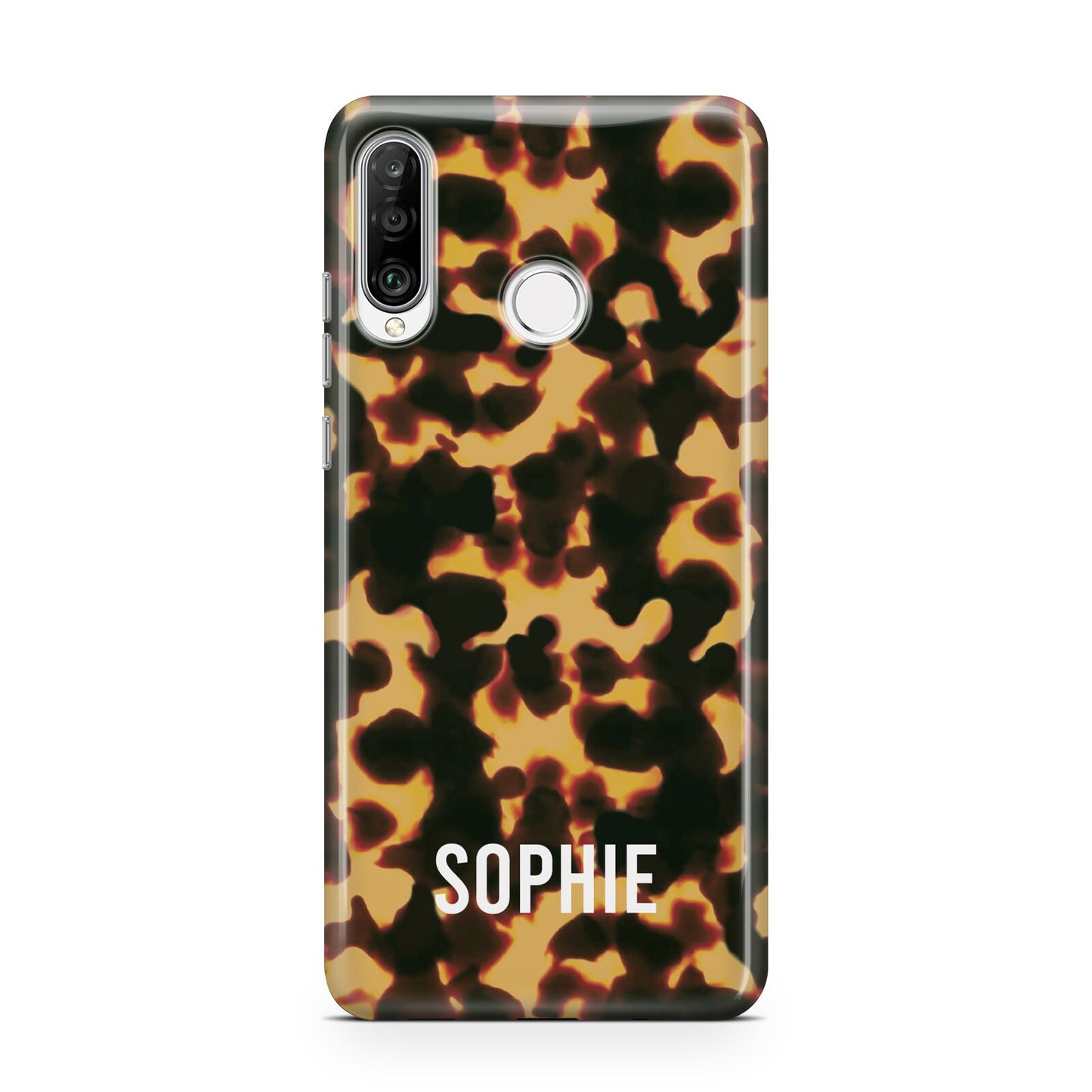 Personalised Tortoise Shell Pattern Huawei P30 Lite Phone Case