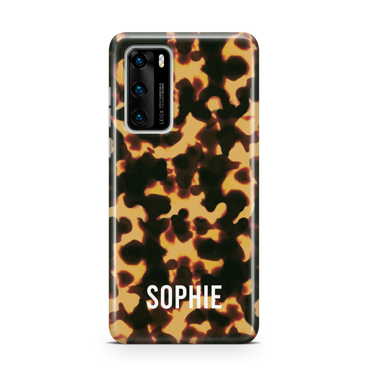 Personalised Tortoise Shell Pattern Huawei P40 Phone Case