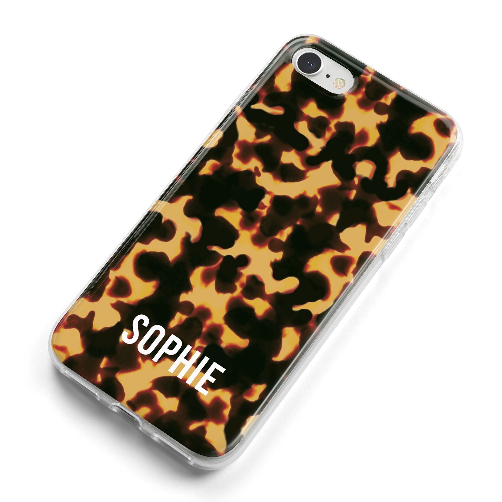 Personalised Tortoise Shell Pattern iPhone 8 Bumper Case on Silver iPhone Alternative Image