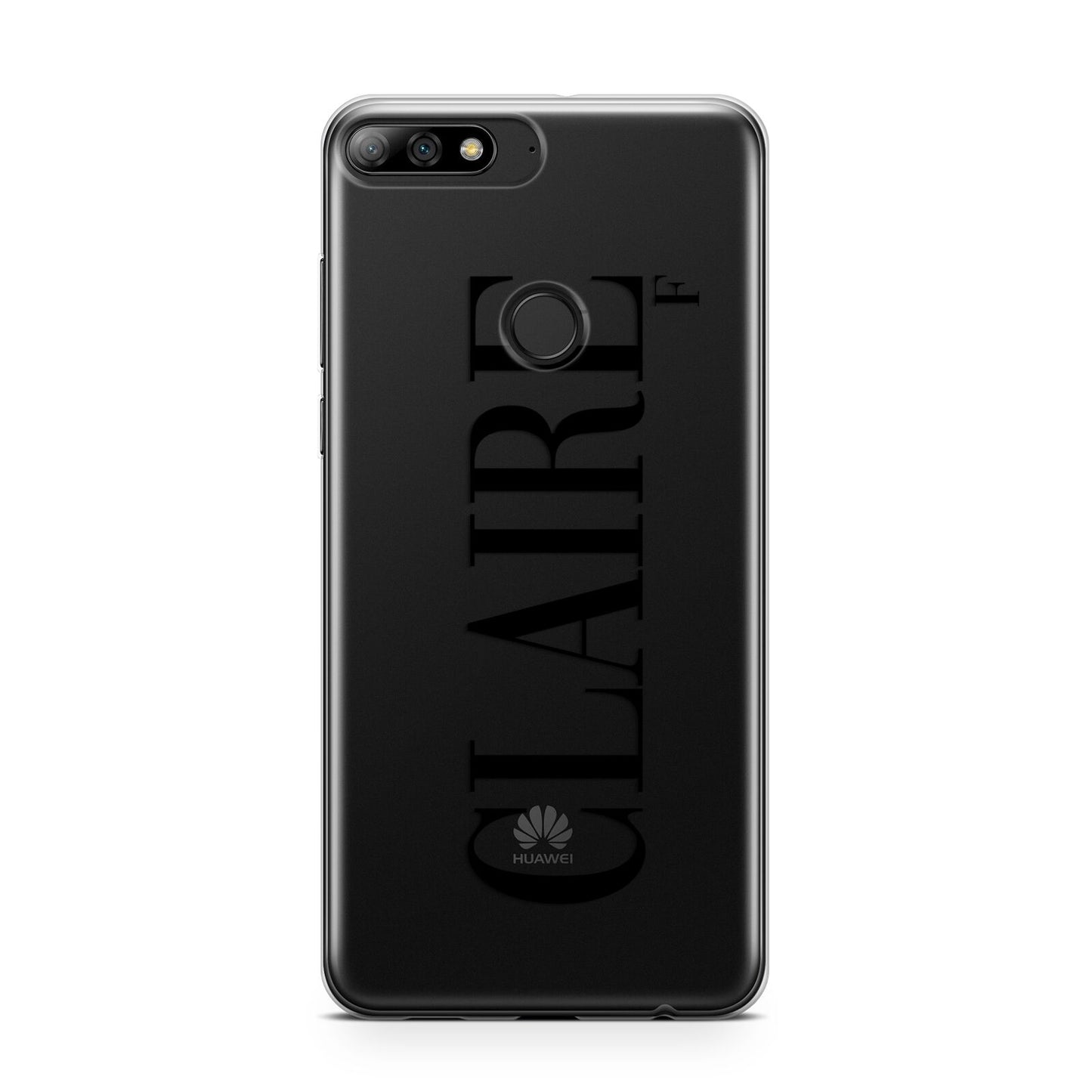 Personalised Transparent Name Huawei Y7 2018