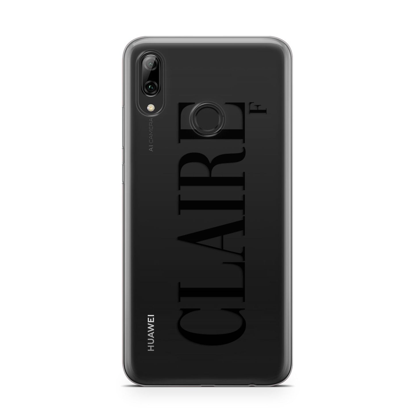 Personalised Transparent Name Huawei Y7 2019