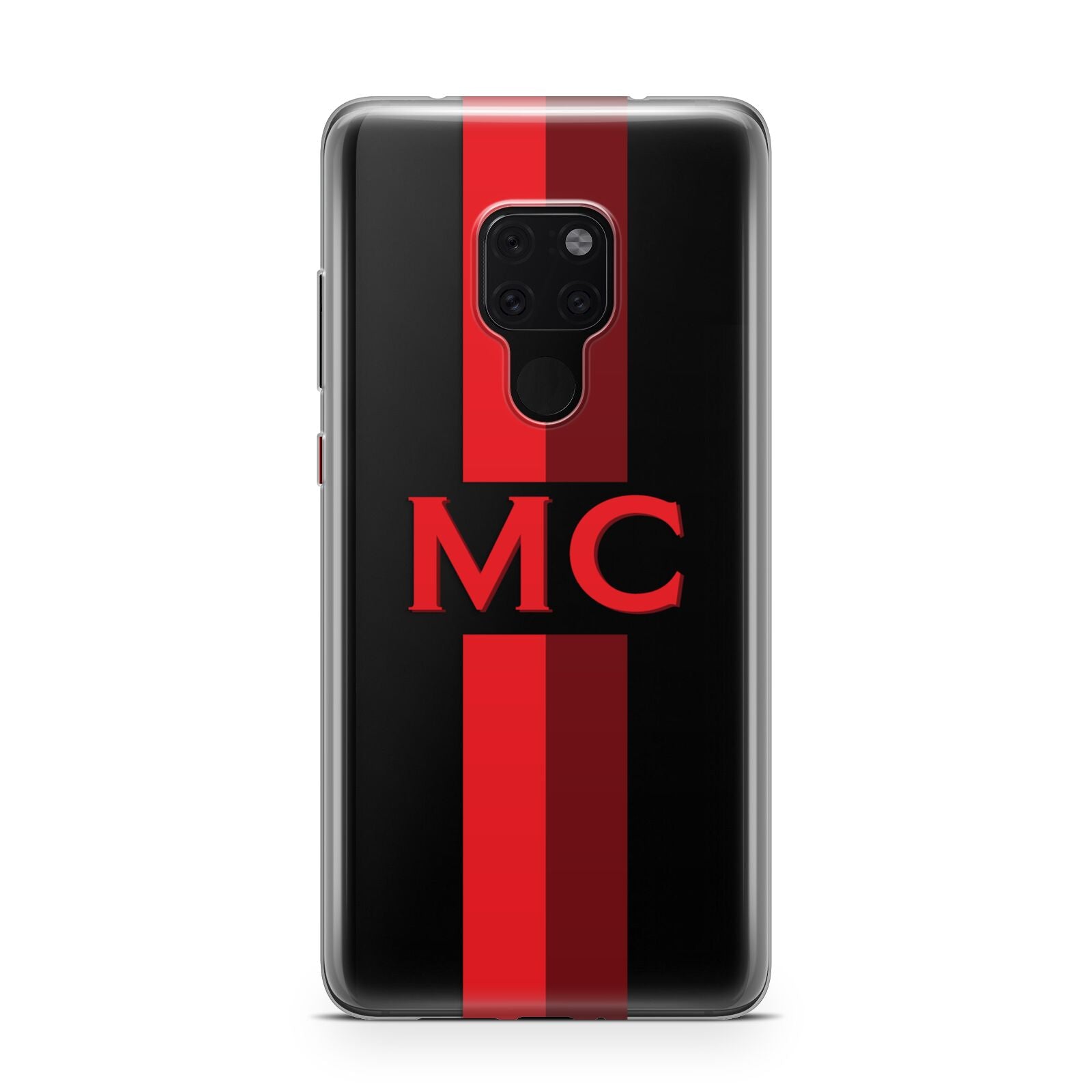 Personalised Transparent Red Bordeaux Stripe Huawei Mate 20 Phone Case